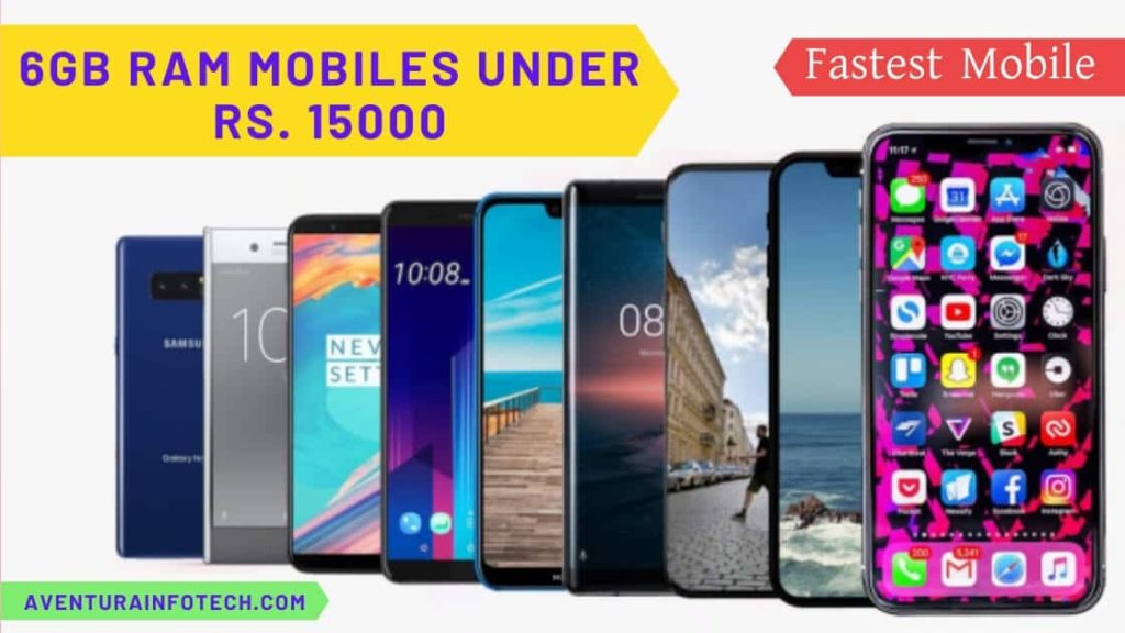 Best 6GB RAM Mobiles Under 15000 in India-2020 Best 6GB RAM Mobiles Under 15000 in India-2020