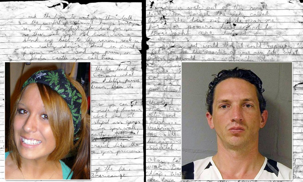 Serial killer Israel Keyes' blood smeared suicide letter, obtained by ABCNews.com, is a creepy ode to murder in which he clearly enjoys killing his victims and expresses his disgust with peoples' everyday lives. "You may have been free, you loved loving your lie, fate had its own scheme, crushed like a bug you still die," Keyes wrote. At another point he writes about the "nervous laugh as it burst like a pulse of blood from your throat. There will be no more laughter here." The arrest of Keyes, 34, on March 12, 2012 for the murder of Alaskan barista Samantha Koenig ended more than a decade of traveling around the country to find victims to kill or to prepare for future crimes by burying murder kits of weapons, cash and tools to dispose of bodies. Since March he had been slowly telling police about his hidden life and how he operated. But the tale abruptly ended when Keyes committed suicide in his jail cell on Dec. 1. Police are now left trying to fill in the details of his vicious life. Police believe he killed between 8 and 12 people, including Koenig, but only three victims have been definitively tied to Keyes so far. The FBI released Keyes' four-page document today describing it as "a combination of pencil and ink on yellow legal pad." The pages were discovered under Keyes' body, "illegible and covered in blood," the FBI said.