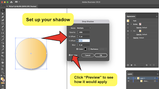how to make a shadow in illustrator